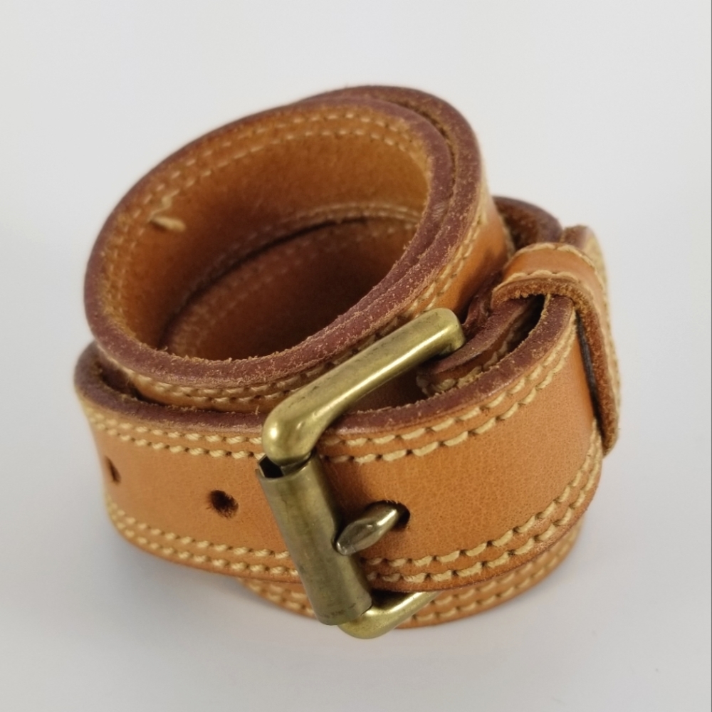 JONATHAN BRYAN | genuine leather stitch detail belt